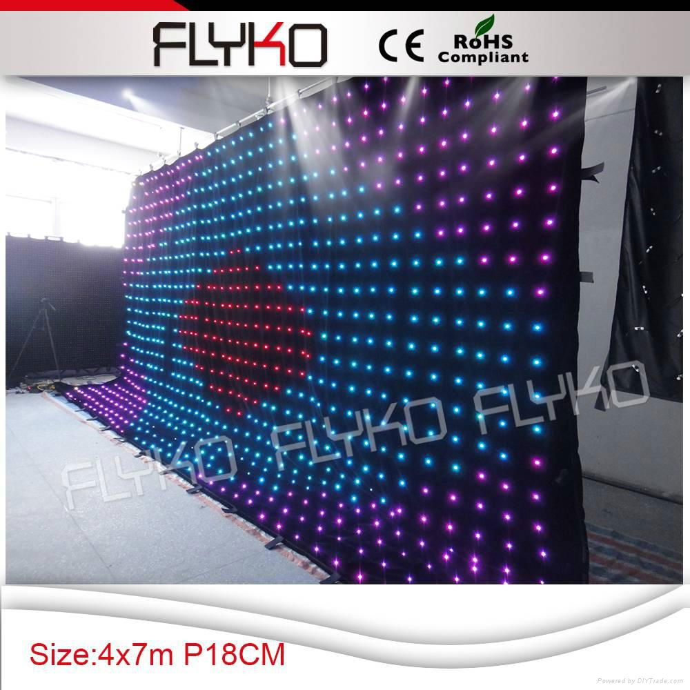 Free shipping indoor led stage curtain 4