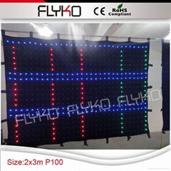 Free shipping 2mtrx3mtr led video curtain 