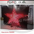 Free shipping indoor p9 led stage background curtain