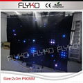 Free shipping indoor p9 led stage background curtain