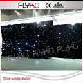 Flyko stage free shipping fireproof cloth led white star cloth