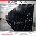 Flyko stage free shipping fireproof cloth led white star cloth