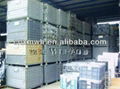 Folding rigid wire mesh pallet cage