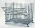 Collapsible stacking wire baskets