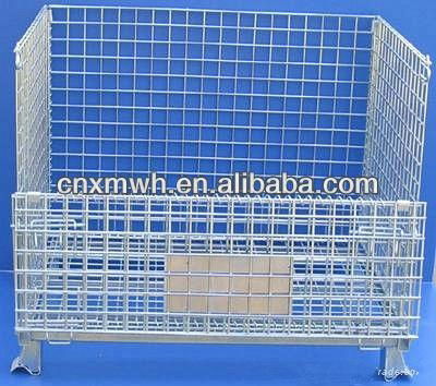 Metal collapsible galvanized garbage container