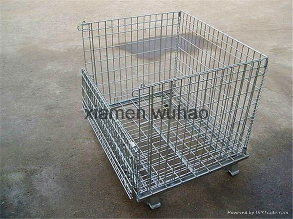 Collapsible stacking wire baskets 3