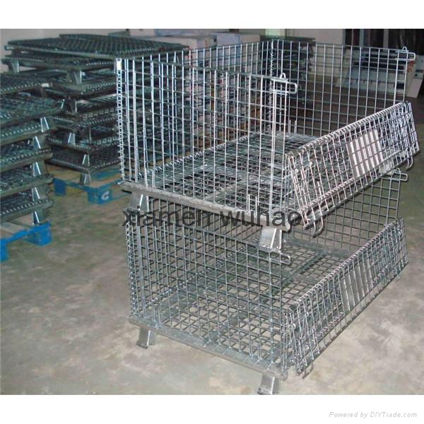 Collapsible stacking wire baskets 5