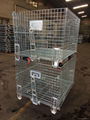 Folding metal storage boxes galvanized cages wire mesh boxes 5