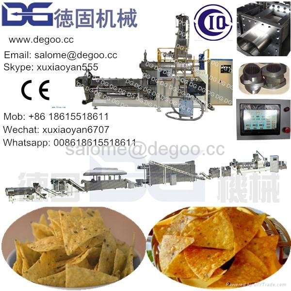 Triangle corn chips doritos tortilla chips production line
