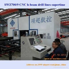 Multi spindle beam drilling line 