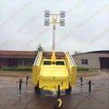 Mobile solar tower led lighting