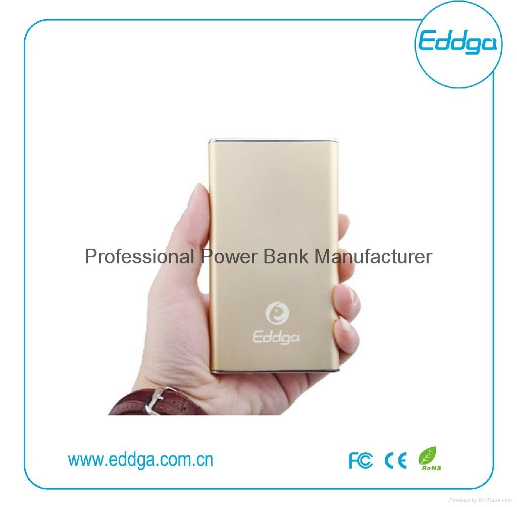 aluminum ultra slim 10000mah portable external mobile charger power bank