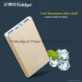 aluminum ultra slim 10000mah portable external mobile charger power bank 2