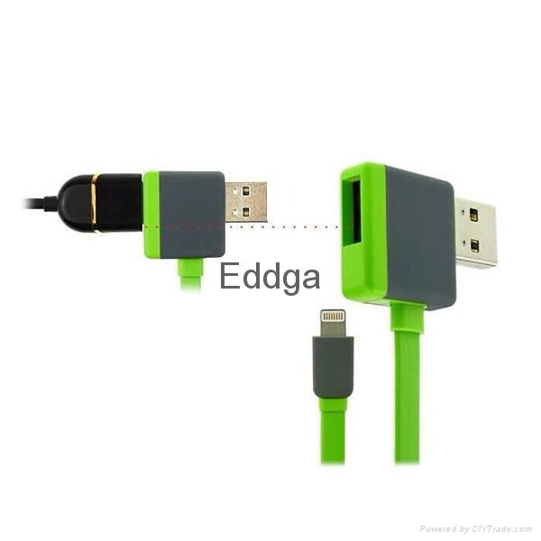 colorful fast charging flat dual 2 usb ports micro USB cable