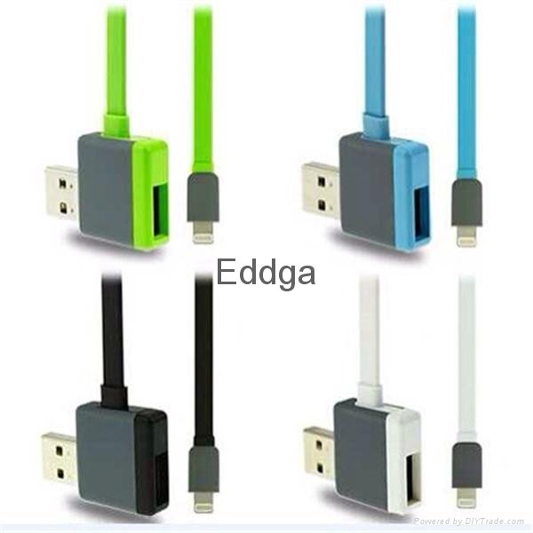 colorful fast charging flat dual 2 usb ports micro USB cable 3