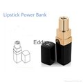 universal external portable smart mini lipstick power bank 2600mah