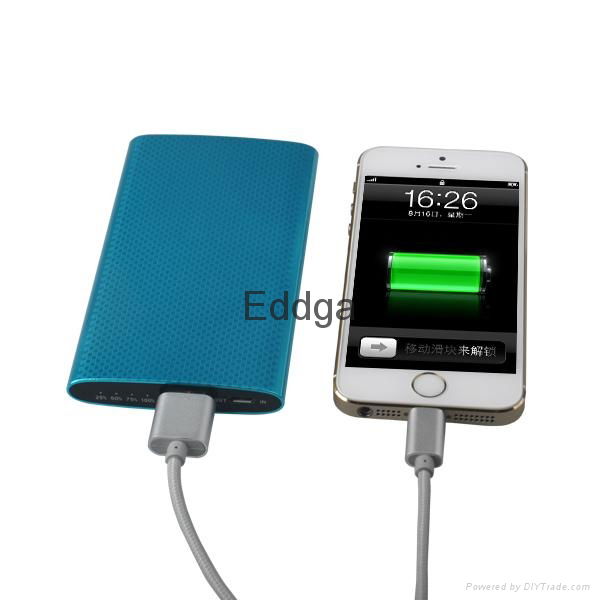 4000mah super slim aluminum alloy universal portable charger mobile power bank 4