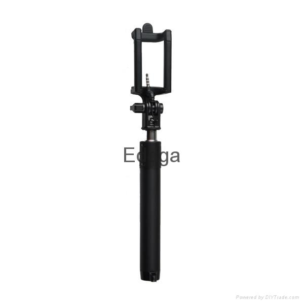 mini portable extendable flexible cable take pole monopod selfie stick 3