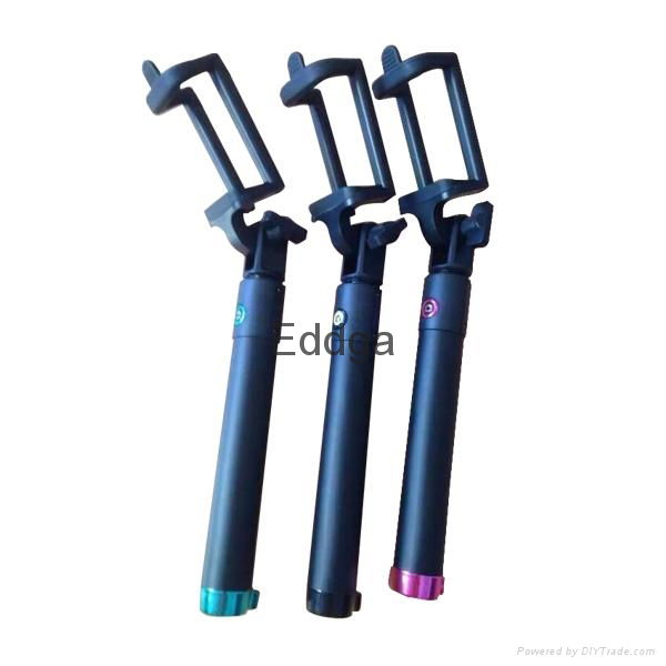 mini portable extendable flexible cable take pole monopod selfie stick 4