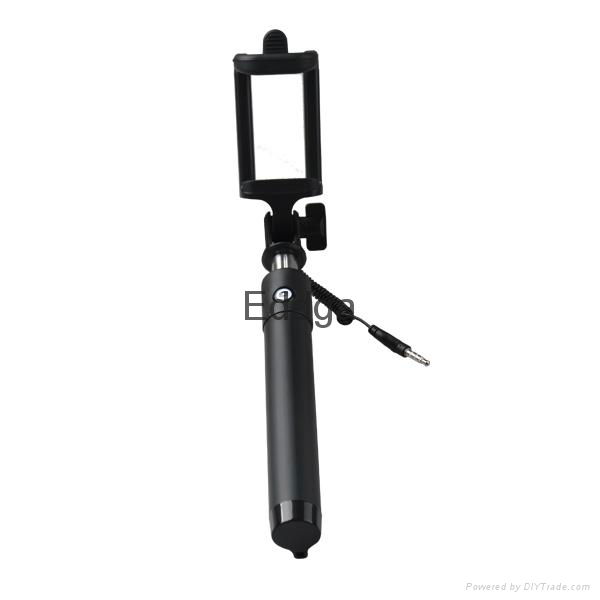 mini portable extendable flexible cable take pole monopod selfie stick 5