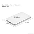 6000mah universal portable external mobile phone credit card power bank 5