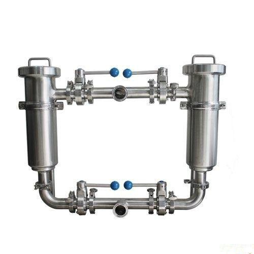 Duplex Filter, Double strainer combination Angle Type with the pressure guage