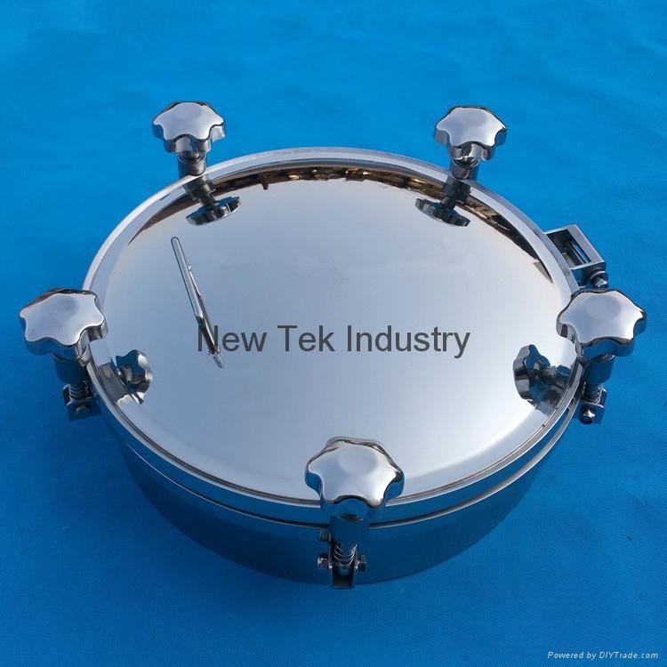 Sanitary Round Stainless Steel Tank Lid Manhole Cover 3