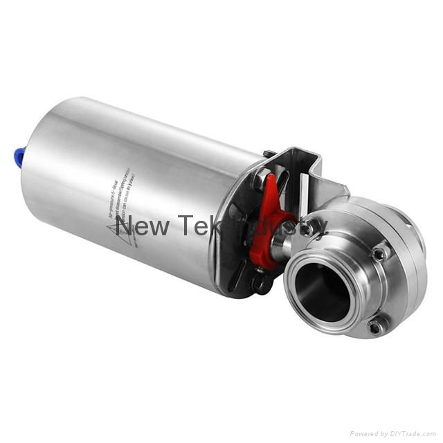 Spring Return Pneumatic Butterfly Valve  Tri Clamp 1.5 in. 