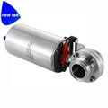 Sanitary Stainless Steel Pneumatic Actuated Clamp Butterfly Valve 