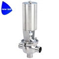 Sanitary 316 Stainless Steel Flow Divert Seat Valve Butt Welded Ends