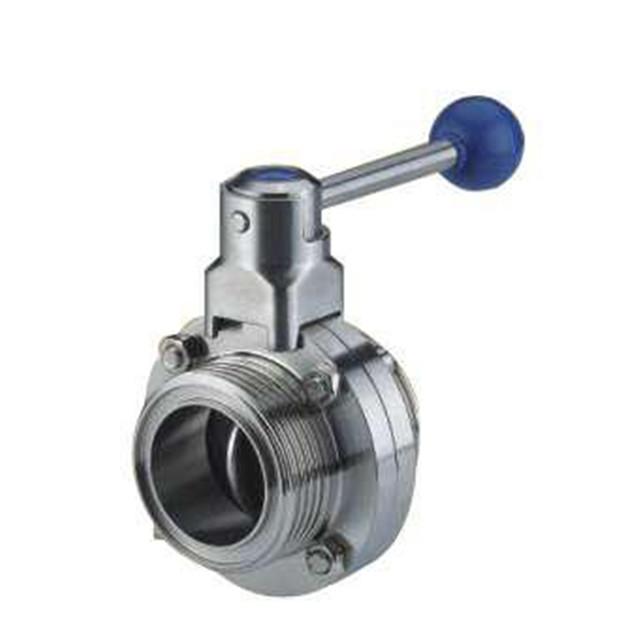 Hygienic Stainless Steel Manual Clamp Butterfly Valve Square Handle 3