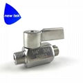 G BSPP Threaded SUS304 mini ball valve stainless lever handle