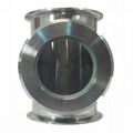 Sanitary Stainless Steel TriClamp Union Sight Glass Tee