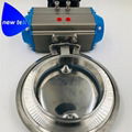 Hygienic Stainless Steel Pneumatic Actuated Powder Butterfly Valve 