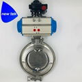 Hygienic Stainless Steel Pneumatic Actuated Powder Butterfly Valve 