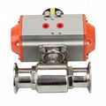 Sanitary Pneumatic Actuated Tri Clamp Ferrule Ball Valve