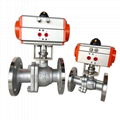 Air-Driven On/Off Stainless Steel Flanged Ball Valves for Chemicals 6