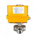 Electrically Motor-Driven 316SS Actuated 3-way Ball Valve