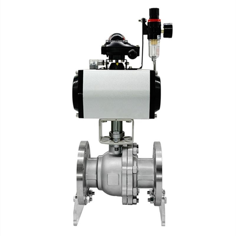 Air-Driven On/Off Stainless Steel Flanged Ball Valves for Chemicals 3