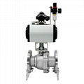 Air-Driven On/Off Stainless Steel Flanged Ball Valves for Chemicals 3