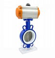 Cast Iron AT Pneumatic Butterfly Valve PTFE Seat