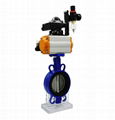 Cast Iron AT Pneumatic Butterfly Valve PTFE Seat