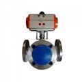 Flanged Double Acting Pneumatic 3 WAY Stainless Steel Ball Valve
