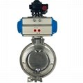 Hygienic Stainless Steel Pneumatic Actuated Powder Butterfly Valve 