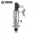 Hygienic stainless steel pneumatic divert reversing valve with position switch