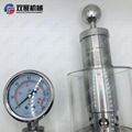 Sanitary SS304 tri clamp adjustable pressure valve with manometer