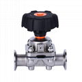 Sanitary Stainless Steel Diaphragm Valve PTFE+EPDM Manually Operated 