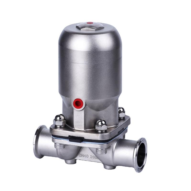 Sanitary Stainless Steel Pneumatic Actuated SS316 Tri Clamp Diaphragm