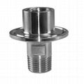 Stainless Steel 1.5" Tri-Clamp 1/2" Female NPT x 1/2" Male NPT Inside Ferrule 