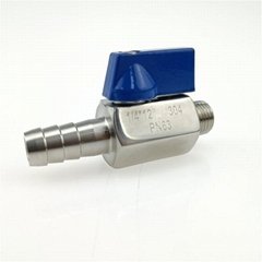 Stainless Steel Manual Mini Ball Valve with Hose Barb
